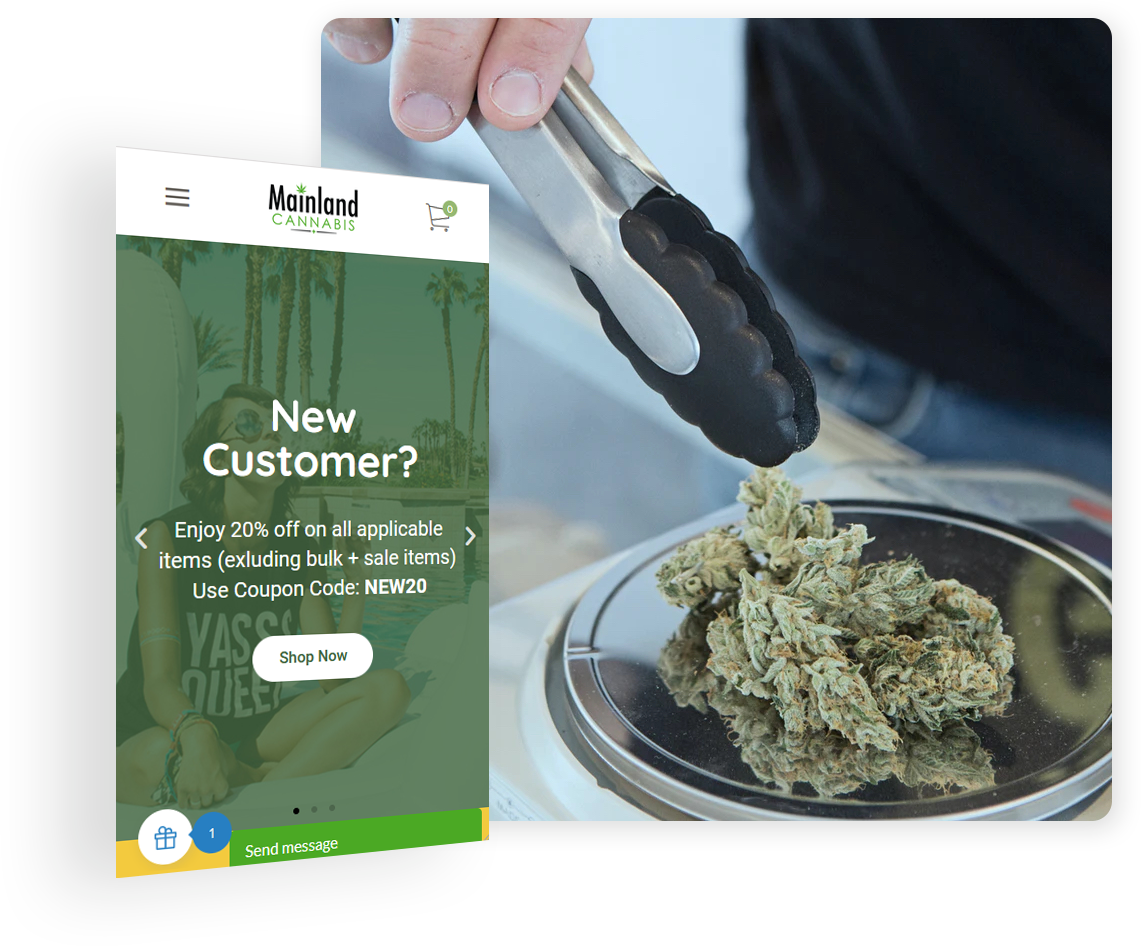 mainland online dispensary website design