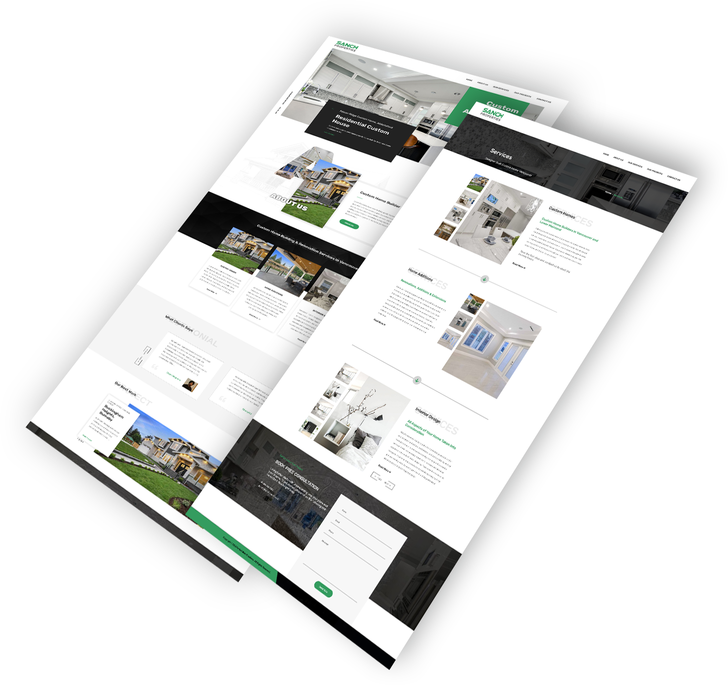 builder website design vancouver