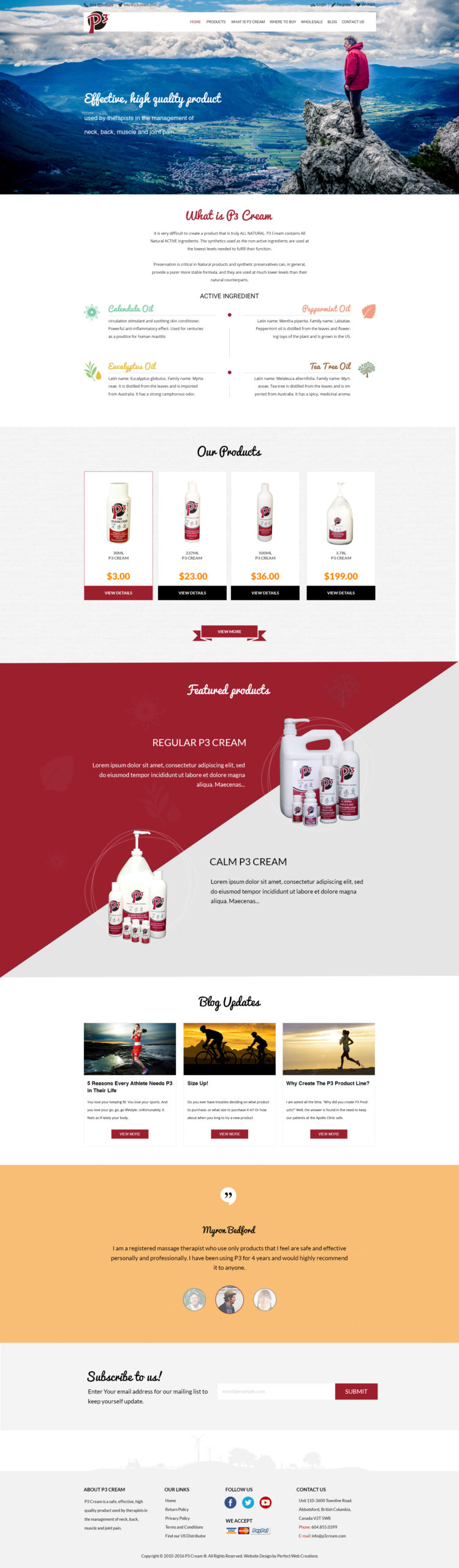 p3cream-website
