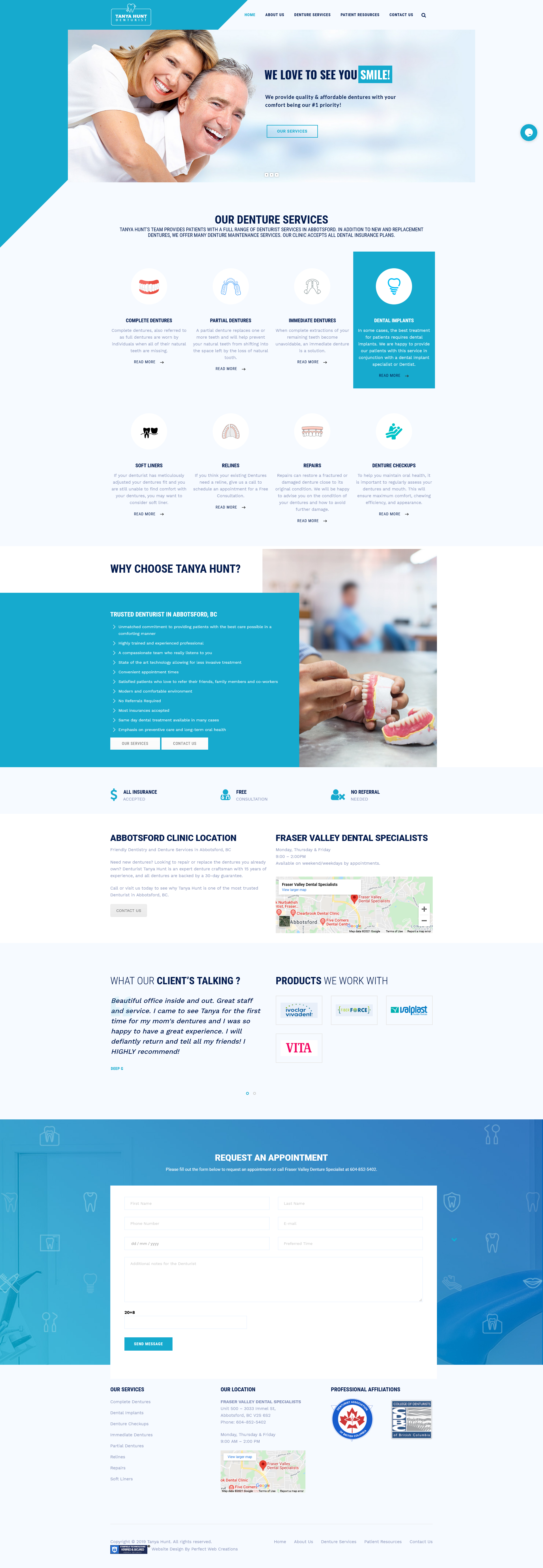 denturist website design