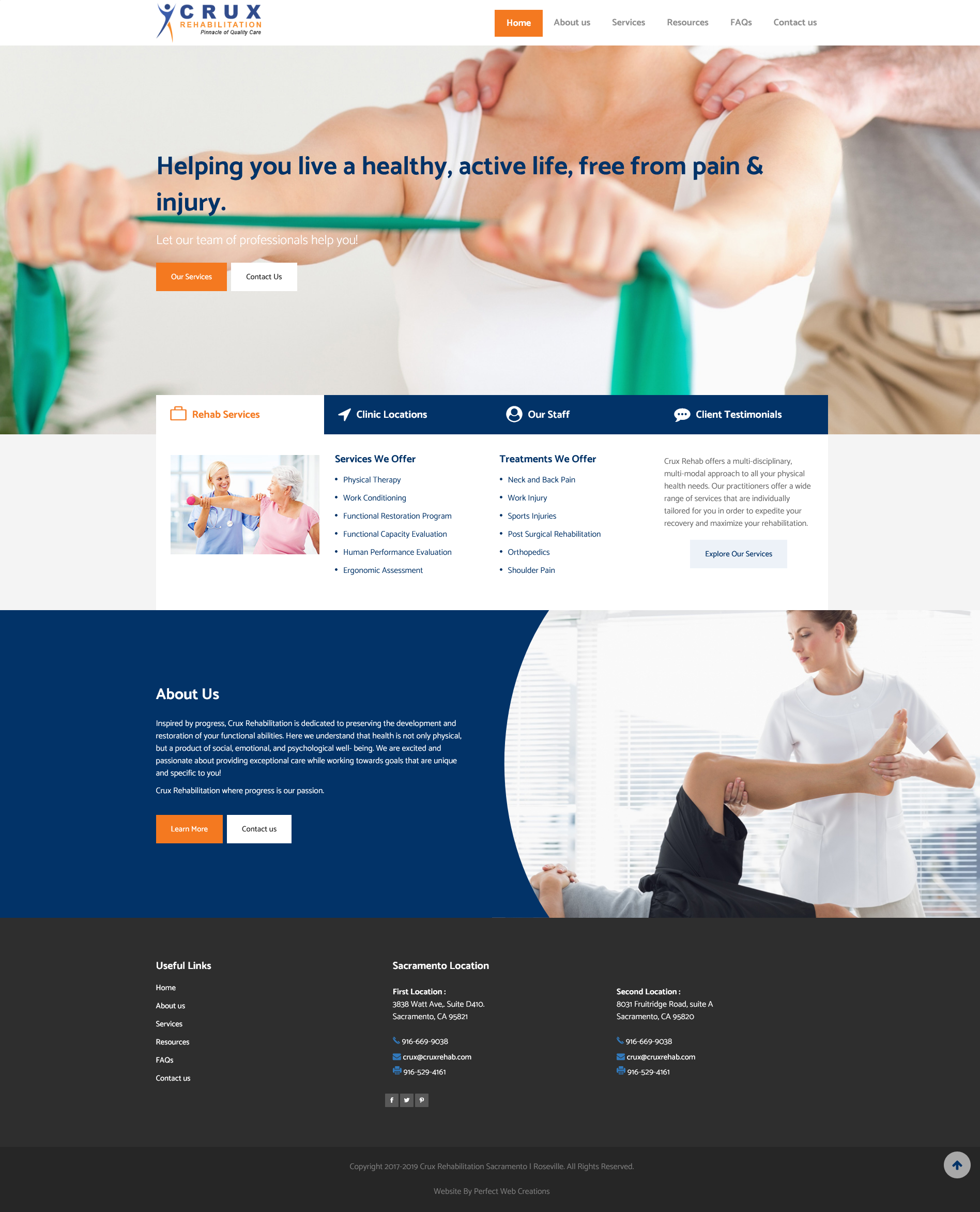 crux rehab website design crux rehab website design