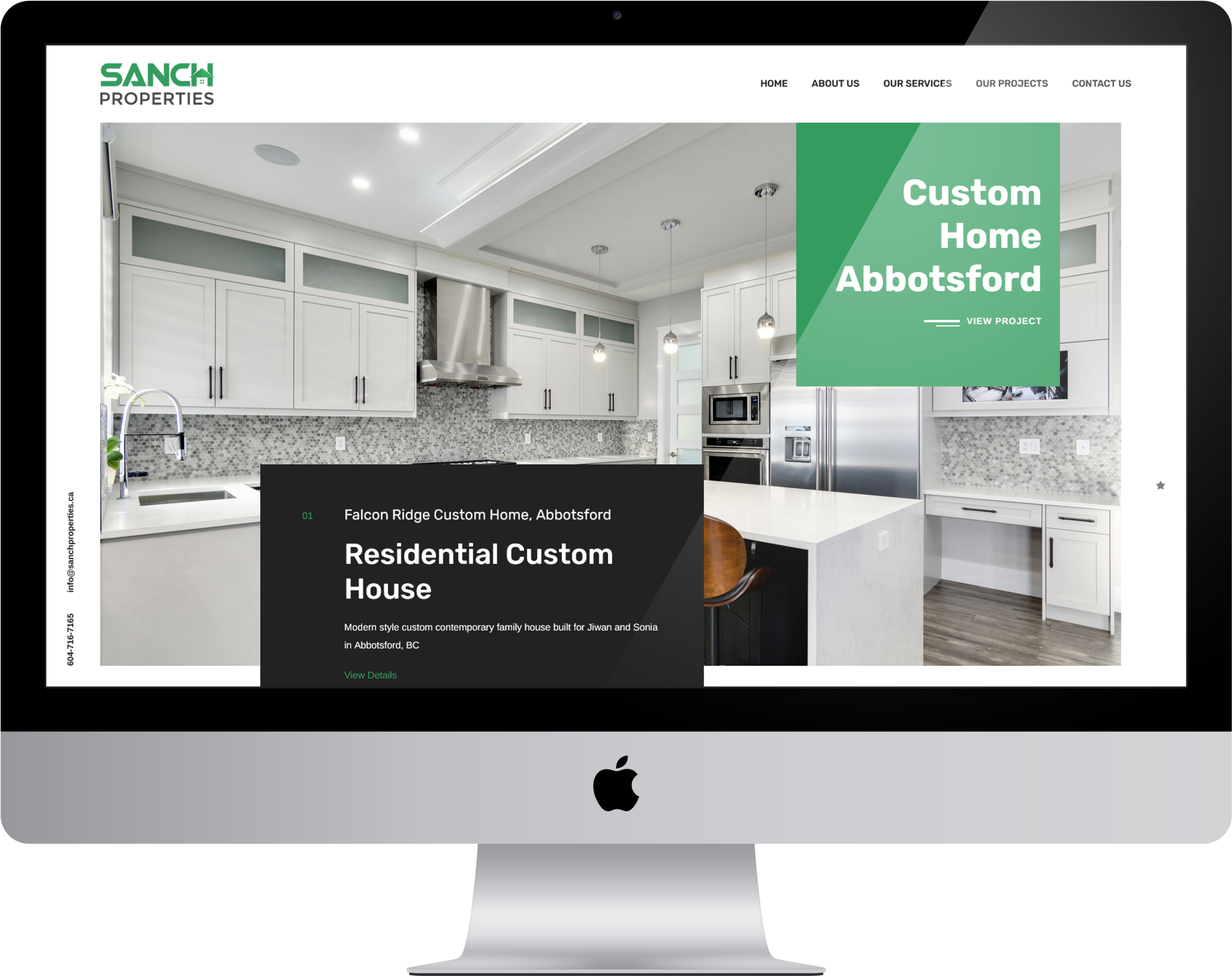 sanch property website design