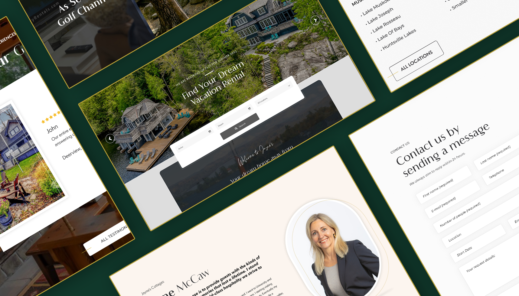 Jayne's Rentals Website Design
